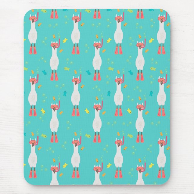 Tapis De Souris Llama Summer Swim (Devant)