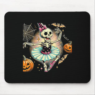 Tapis De Souris Llet de squelette d'Halloween Danser Llerina