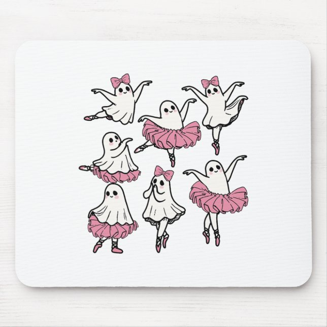 Tapis De Souris Llet Ghost Dancer Cute Boo Danser Halloween (Devant)