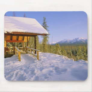 Tapis De Souris Location de la cabane USFS Schnauss en hiver surpl