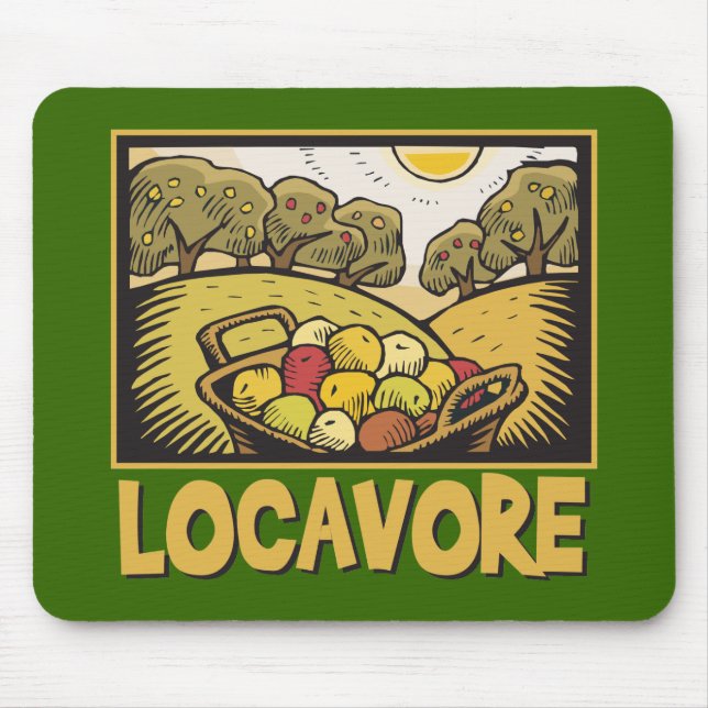 Tapis De Souris Locavore Alimentation Lente (Devant)