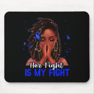 Tapis De Souris Loc'd Hair Black Woman Son combat est mon combat D