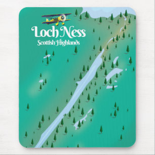 Tapis De Souris Loch Ness Scottish Highlands travel map