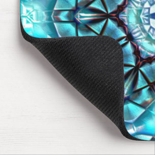 Tapis De Souris Locket en bleu majestueux brossé avec fil brûlé