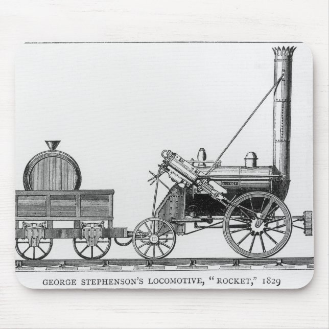 Tapis De Souris Locomotive de George Stephenson, "Rocket", 1829 (Devant)