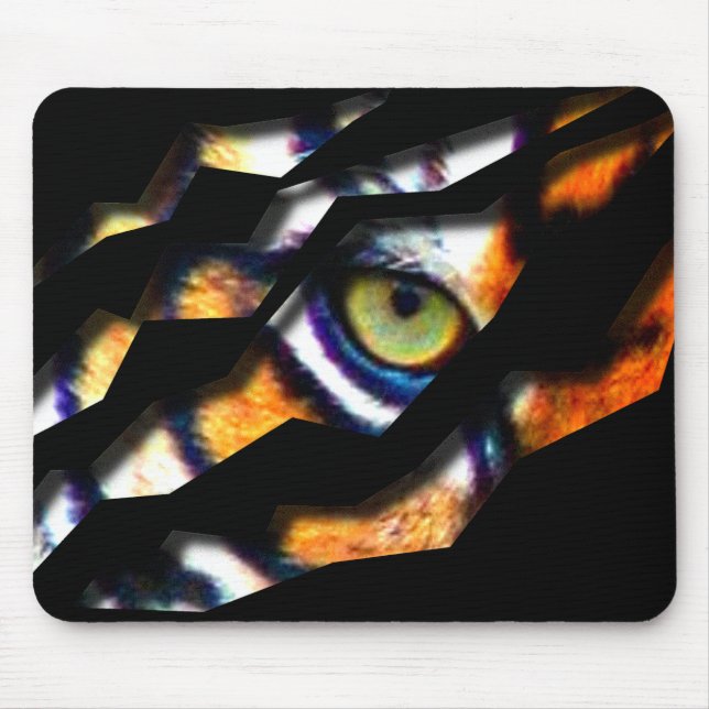 Tapis De Souris L'Oeil De La Tigre À Travers (Devant)