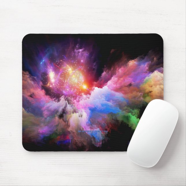 Tapis De Souris L'oeuvre Cloud de SlipperyJoe abstraite surre vibr (Avec souris)