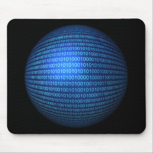 Tapis De Souris Logique binaire bleue Mousepad