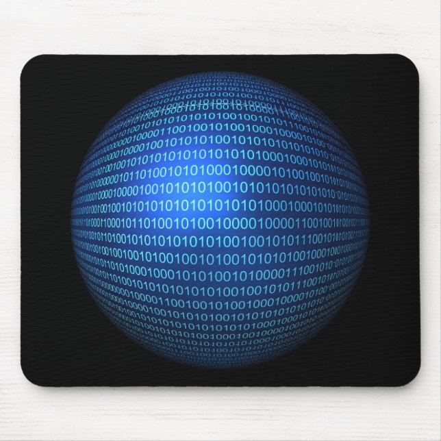 Tapis De Souris Logique binaire bleue Mousepad (Devant)