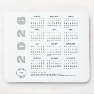 Tapis De Souris Logo 2022 Calendrier Société Client Don promotionn