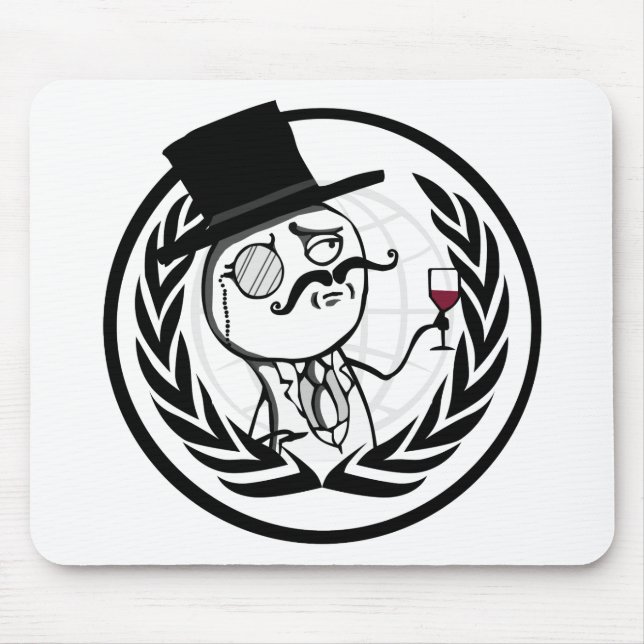 Tapis De Souris Logo anonyme de LulzSec (Devant)