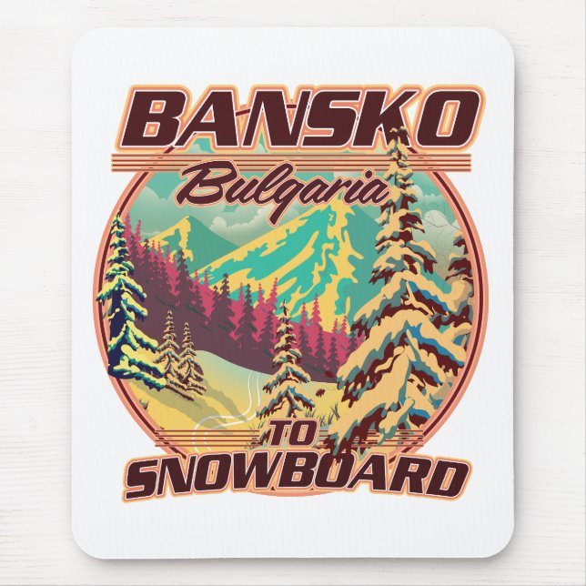 Tapis De Souris Logo Bankso Bulgarie to Snowboard (Devant)