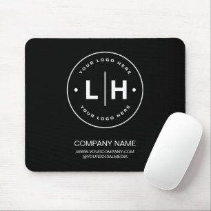 Tapis De Souris Logo Black Modern Personnalisé