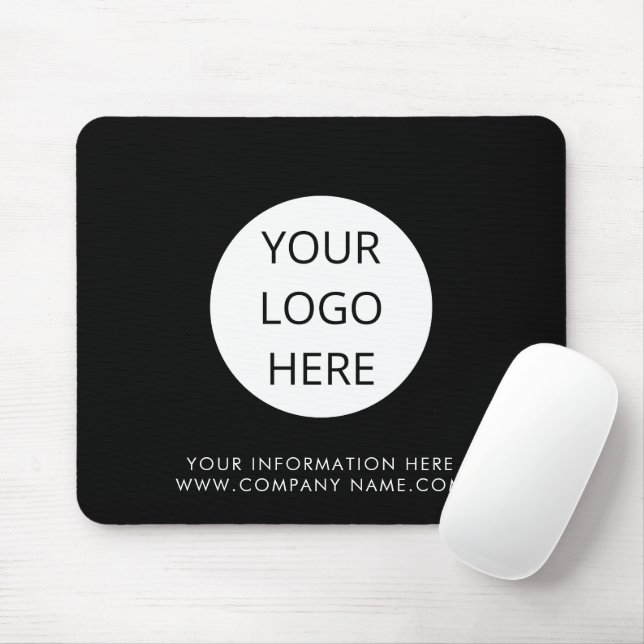 Tapis De Souris Logo Business Brand Black Company (Avec souris)
