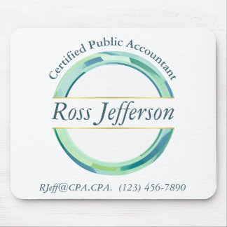 Tapis De Souris Logo Cercle Bleu