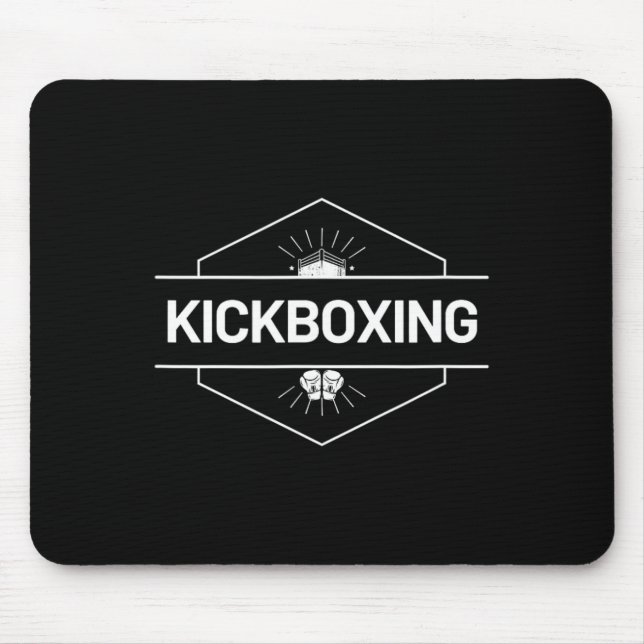 Tapis De Souris Logo de combat de kickboxing (Devant)