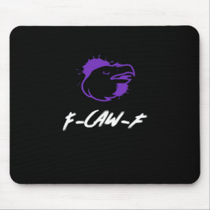 Tapis De Souris Logo de corbeau drôle F-Caw-F – Croasse pour attir