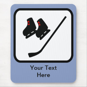 Tapis De Souris Logo de hockey sur glace personnalisable