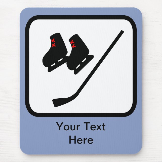 Tapis De Souris Logo de hockey sur glace personnalisable (Devant)