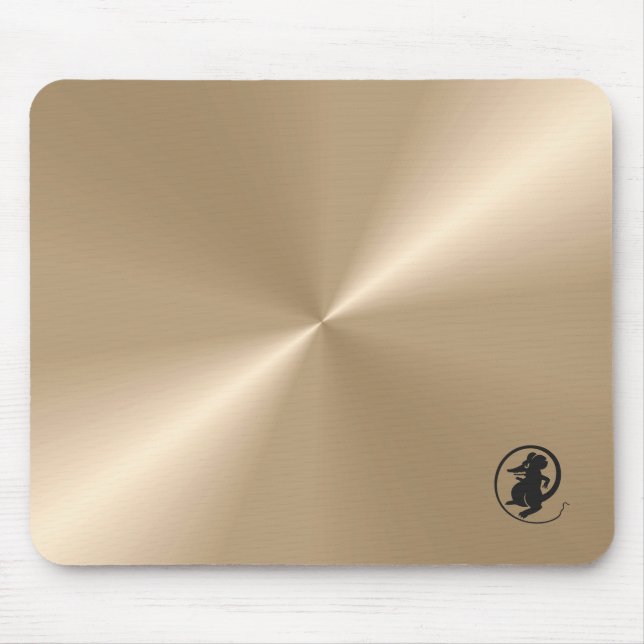 Tapis De Souris Logo de la souris sur Nacre Metallic Mousepad (Devant)
