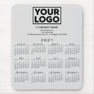 Tapis De Souris Logo de l'entreprise 2021 et texte en gris
