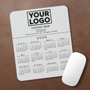 Tapis De Souris Logo de l'entreprise 2025 et texte en gris