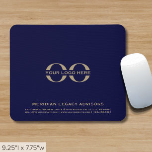 Tapis De Souris Logo de l'entreprise Marine Blue Gold