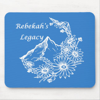 Tapis de souris Logo de l'héritage de Rebekah Bleu