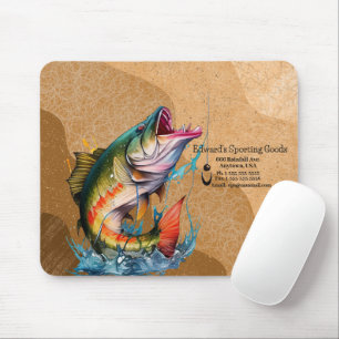 Tapis De Souris Logo de poisson frappant Marchandises sportives