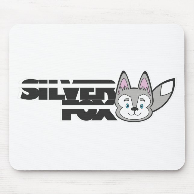 Tapis De Souris Logo de renard argenté (Devant)