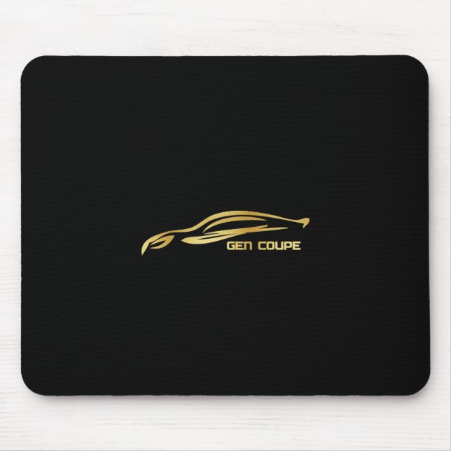 Tapis De Souris Logo de silhouette d'or de coupé de GEN (Devant)