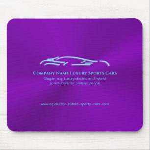 Tapis De Souris Logo de voiture de luxe - Ice Blue Sports Car sur