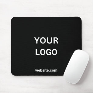 Tapis De Souris Logo d'entreprise et site Web noir