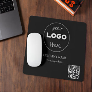 Tapis De Souris Logo d'entreprise personnalisé   Code QR élégant
