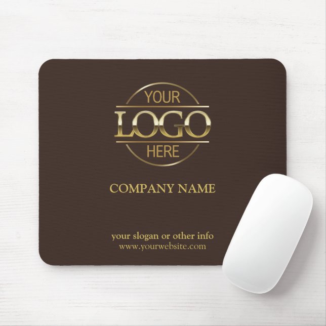Tapis De Souris Logo d'entreprise promotionnel Brown personnalisé (Avec souris)