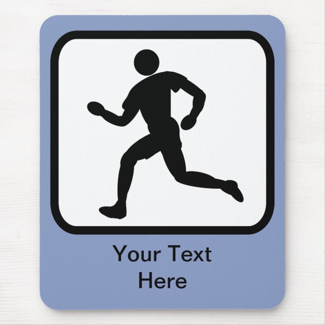 Tapis De Souris Logo du coureur personnalisable (Devant)