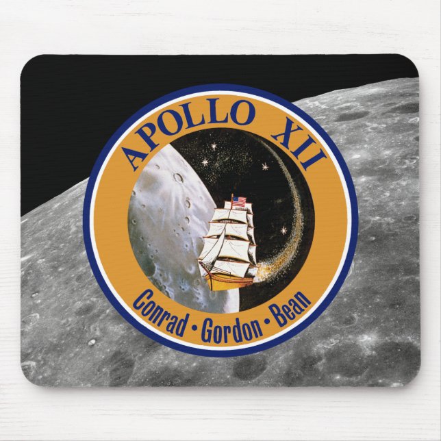 Tapis De Souris Logo du patch de mission Apollo 12 (Devant)