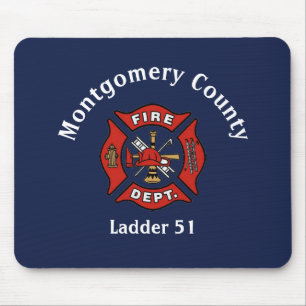 Tapis De Souris Logo du service d'incendie personnalisé