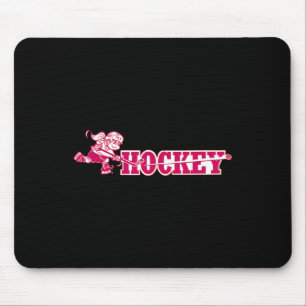 Tapis De Souris Logo d'une jeune joueuse de hockey sur glace effec