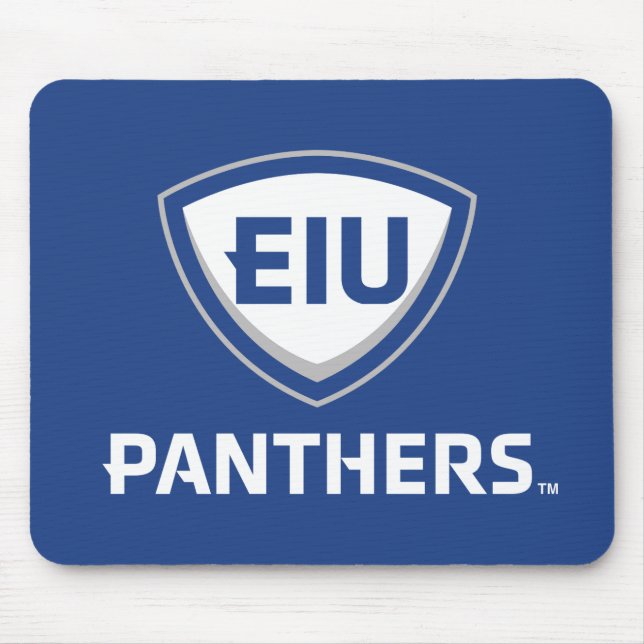 Tapis De Souris Logo Eastern Illinois Panthers Shield & Wordmark (Devant)