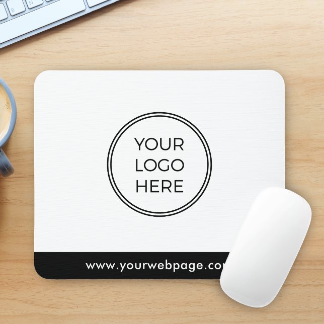 Tapis de souris Logo Entreprise Minimal Moderne No (Add your logo and webpage, company name, or tagline.)