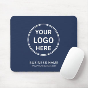Tapis De Souris Logo Entreprise Moderne Bleu Marine