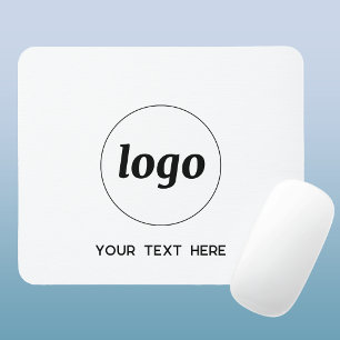 Tapis De Souris Logo et Texte Simple Promotionnel pour Entreprise