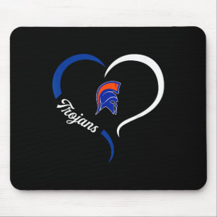 Tapis De Souris Logo James Island Charter Trojans Demi-cœur Sloga