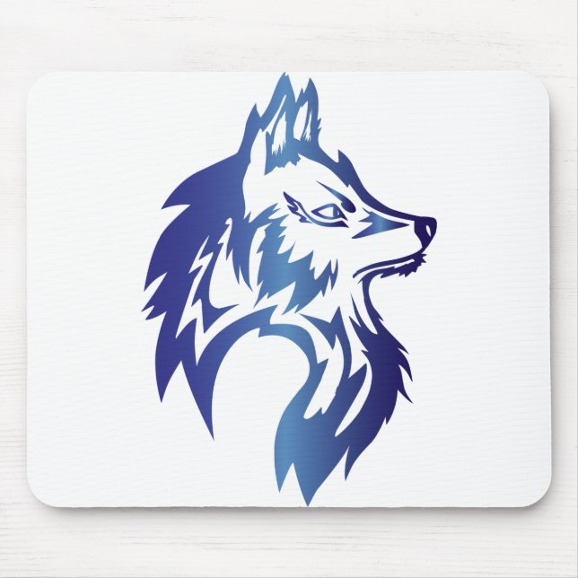 Tapis De Souris logo loup bleu pour esports (Devant)