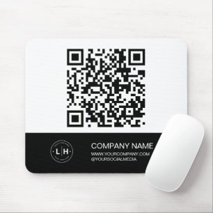 Tapis De Souris Logo moderne Personnalisé noir et blanc