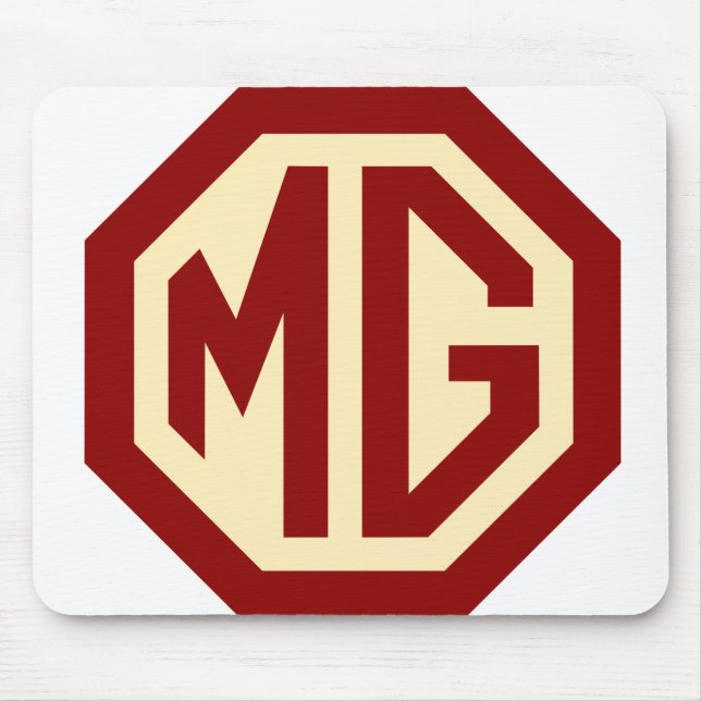Tapis De Souris Logo Mousepad de MG de rouge et d'or (Devant)
