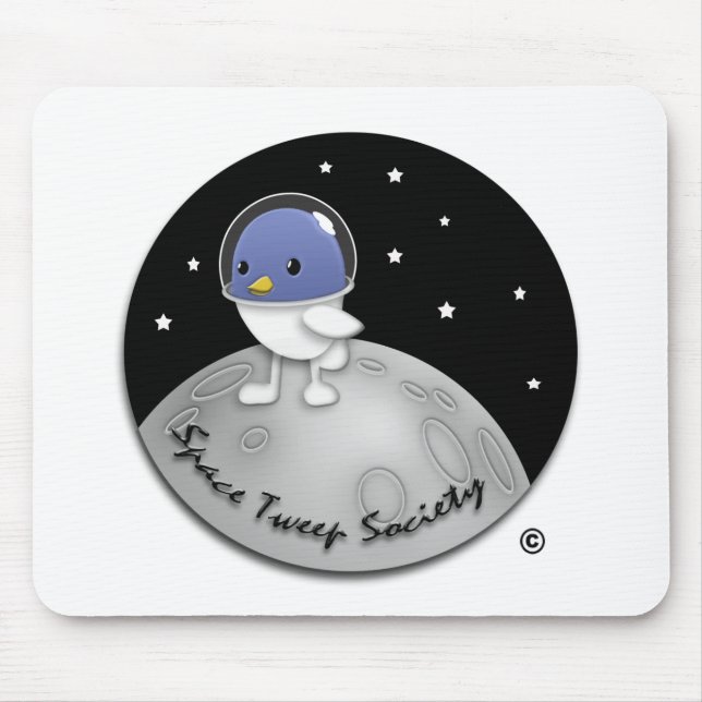 Tapis De Souris Logo Mousepad de Tweep de l'espace (Devant)