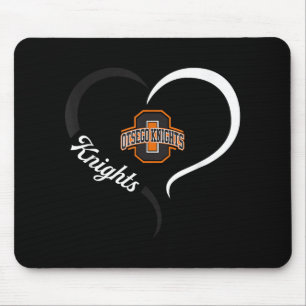 Tapis De Souris Logo Otsego Knights Slogan demi-coeur