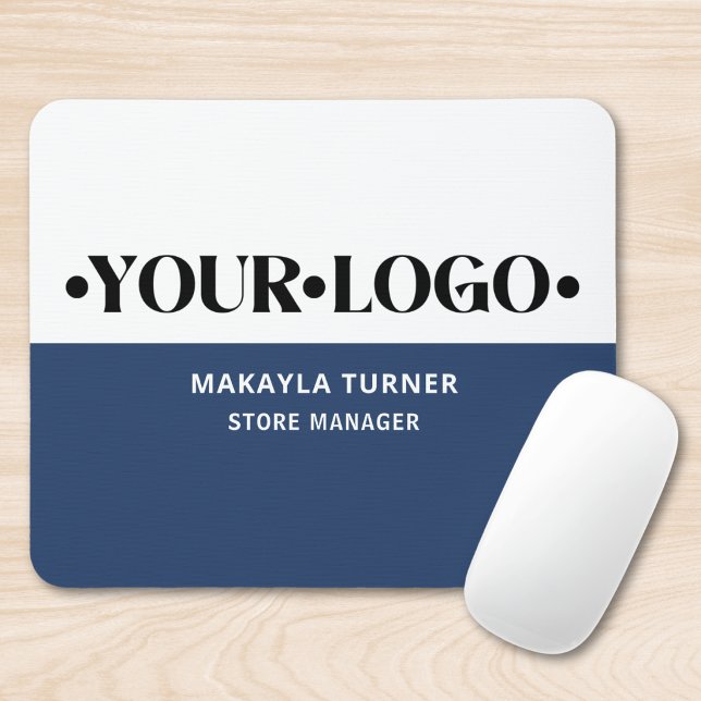 Tapis De Souris Logo personnalisé bleu (Créateur téléchargé)